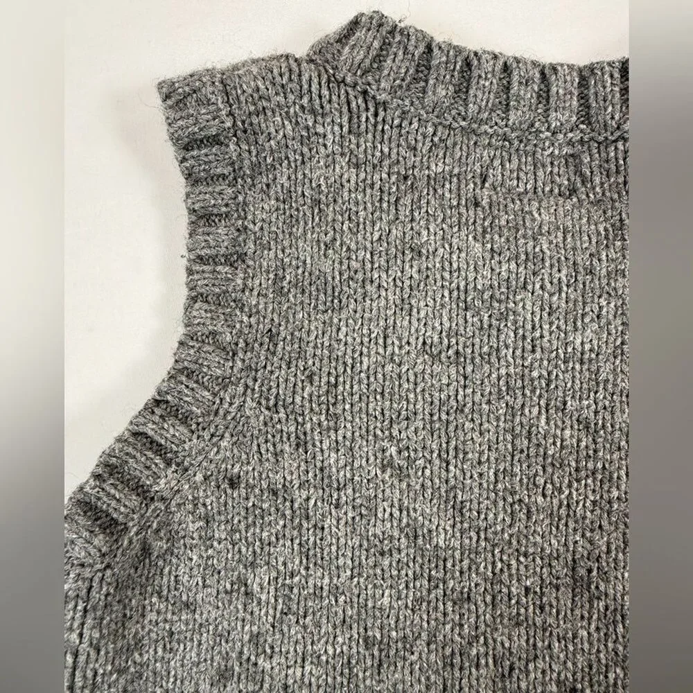 VINTAGE OSHKOSH B’GOSH Gray Cable Knit Sweater Vest Kids Size 7‎ Preppy Coastal